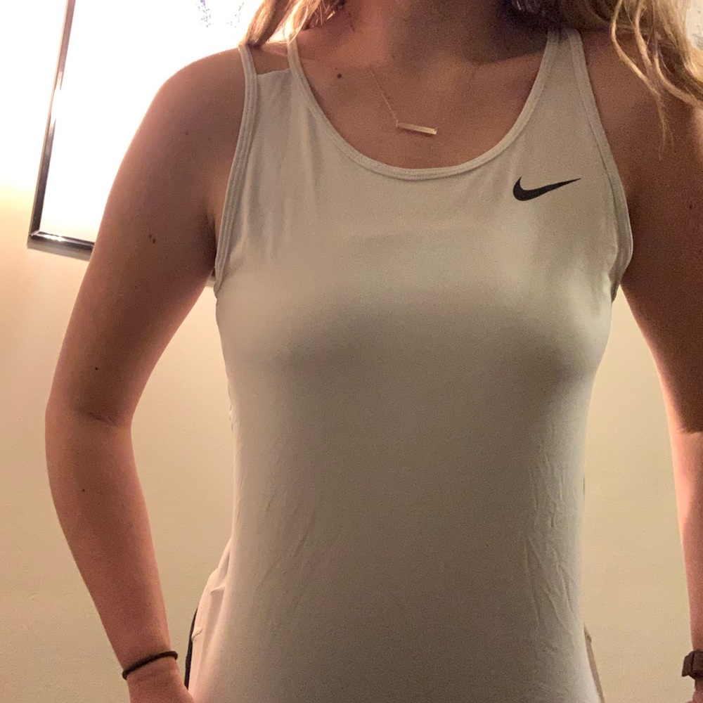 white Nike tank top